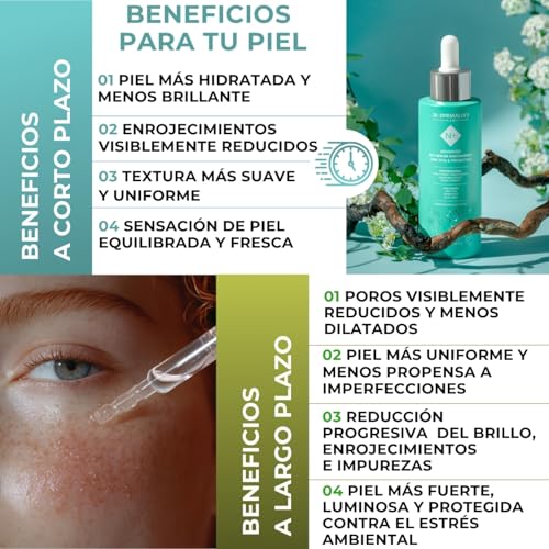 Serum Facial Niacinamida BIO 100ML | Purificante, Iluminador, Hidratante | Con Zinc PCA, Prebioticos y Aloe Vera | Piel Grasa, Impura o Sensible | Certificado AIAB, Nickel Tested, Made in Italy - imagen 3