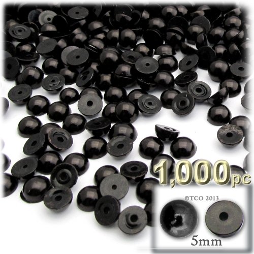 1,000Pc Pearl Finish Half Dome Beads, Round, 5Mm, Forest Green #TOP2
