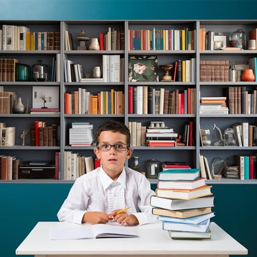 Fondo de biblioteca 8x6 pies para fotografía miniatura 5