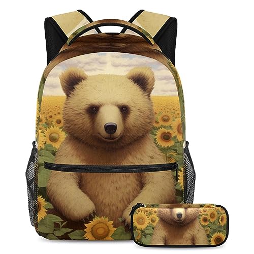 Sac à dos ours et tournesols le cadeau parfait pour la rentrée