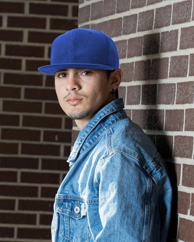 Image of Century Star Snapback Hats for Men Flat Bill Brim Baseball Cap Women Adjustable Hip Hop Style Blank Trucker Hat