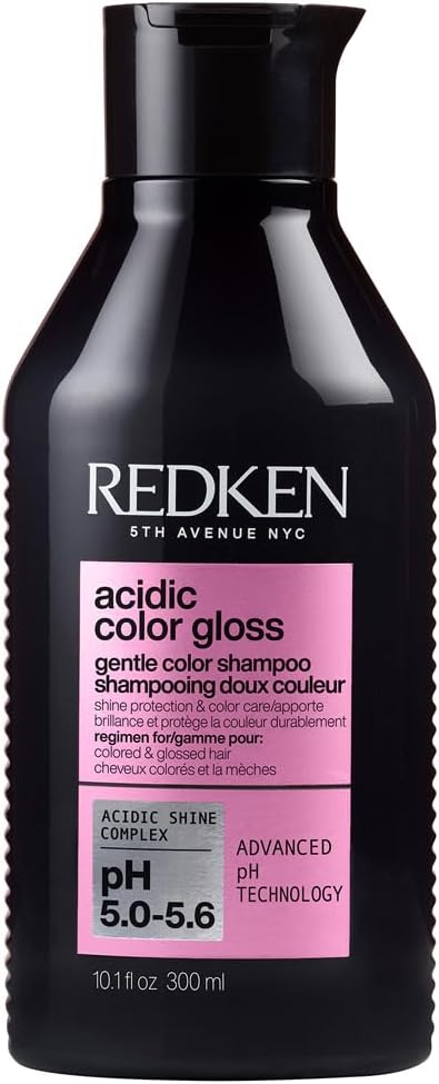 Redken, Voor Gekleurd Haar, Voedt, Reinigt en Beschermt de Haarkleur Voor Extra Glans, Met Acidic Shine Complex en pH-Technologie, Acidic Color Gloss Shampoo, 300 ML
