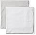 Moon and Back Baby Set of 2 Organic Swaddle Blankets, Grey Heather, One Size