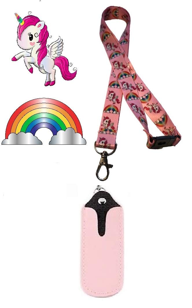 Ecig/Shisha Magical Unicorn Lanyard with Safety Breakaway & Matching Pink eCig Faux Pouch