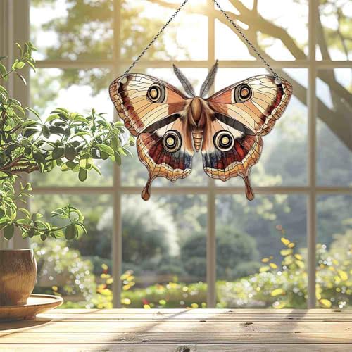 Image of Silk Moth Acrylic Ornament Gift for Silk Moth Lovers Christmas Decor