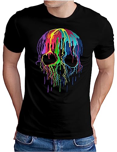 T-shirt homme motif tête de mort OM3 collection Melting Skull haut original