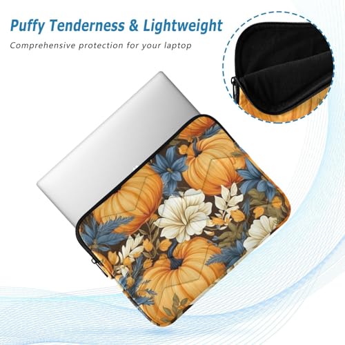 Funda para portátil 13-14 pulgadas con estampado de calabazas y flores miniatura 5