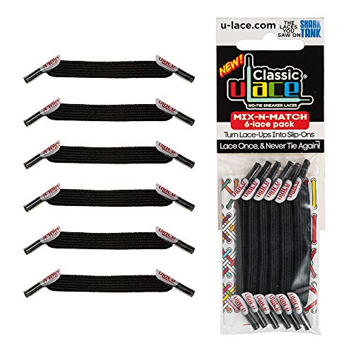 U-Lace Classic Adult Woven No-Tie Shoelaces (4-Pk Bundle). - Classic