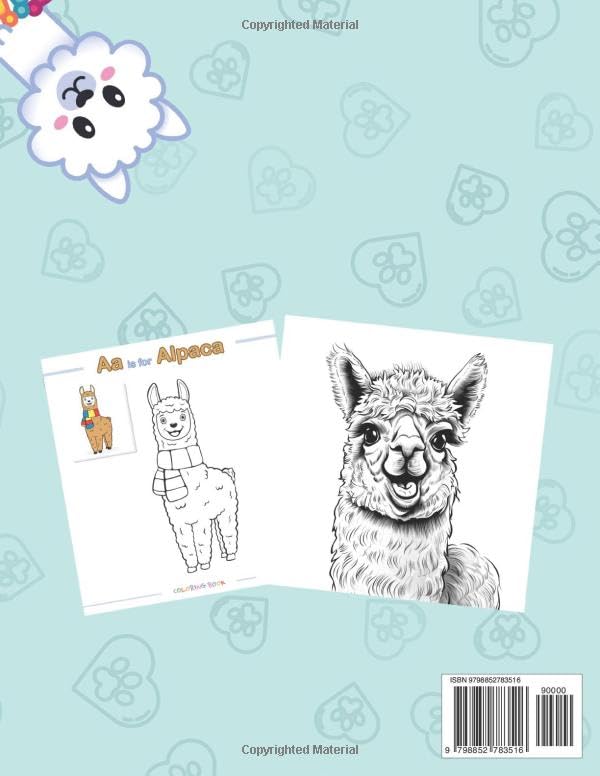 Miniatura 2 de Alpaca Colouring Book for Kids A Playful Journey into the Colourful World of Alpacas for Kids aged 3 to 12