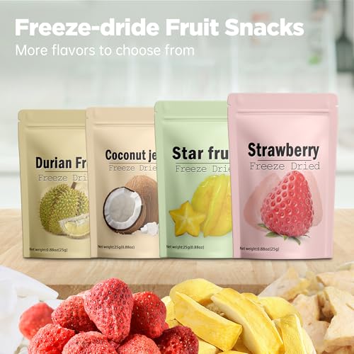 Freeze Dried Starfruit, delicious, all-natural, Healthy Snacks, Gluten-free, non-GMO, dried fruit snack, Portable dried fruit suitable for school lunches and on-the-go, 6 packs (5.29 oz each) - Thumbnail 5
