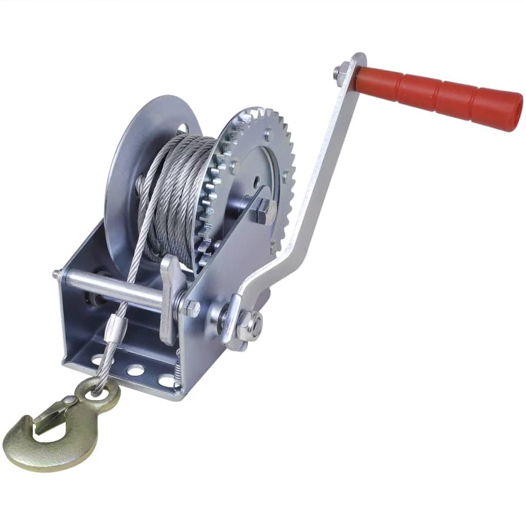 vidaXL Manual Winch 544 kg de Arrastre para Camioneta y Remolque