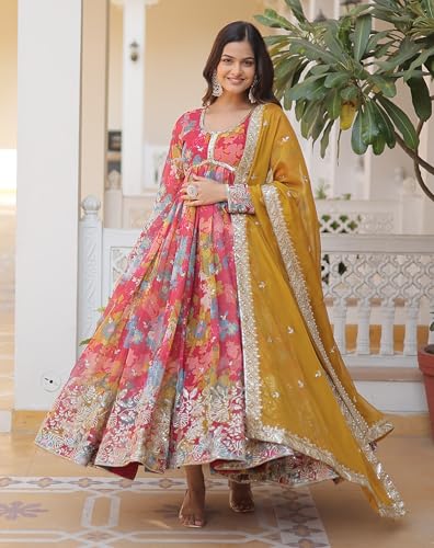 Image of Fashion Basket Georgette Anarkali Kurta for Women