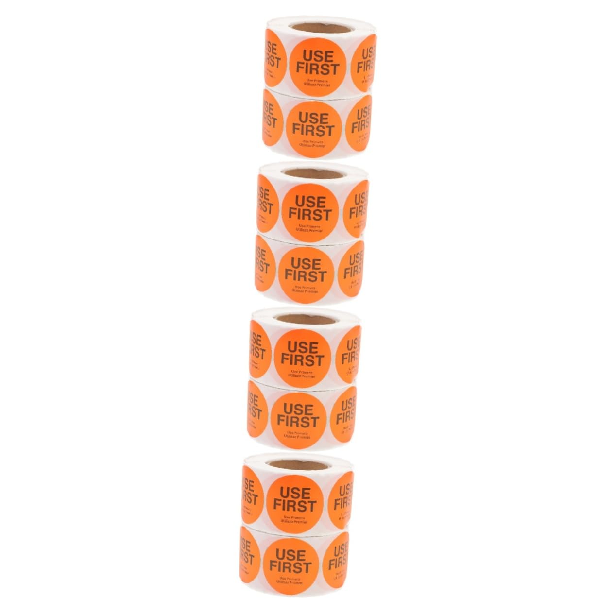 TEHAUX 8rouleaux Étiquettes Autocollantes Utiliser Pour Contrôle Des Stocks De Autocollants Ronds Pour Restauration Service Alimentaire