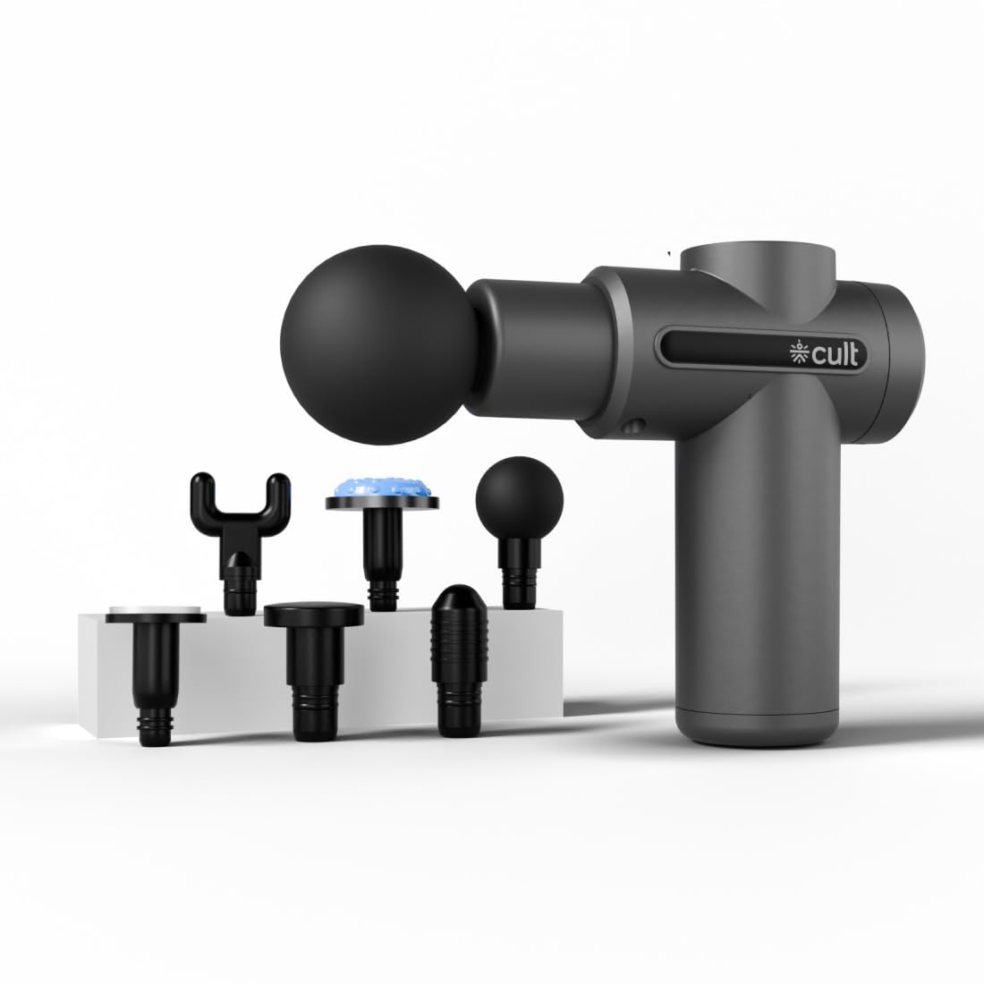 CULT Impact X, Full Body Gun Massager with Hot and Cold Therapy, 3000mAh battery, 6 Interchangeable heads, 6 Speed levels, Carry Pouch.-image-7