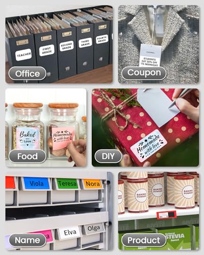 Image of Phomemo Label Maker,M220 Label Printer, Bluetooth Label Maker Machine | 3 Inch with 7900+ Icons,1900+ Templates,550+ Fonts,for Kids School Items,Small Business,Large Sticker