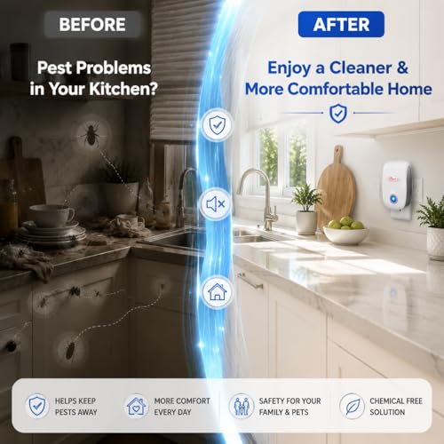 Image of 2026 Ultrasonic Pest Repellent Plug in Indoor 10Pack - Electronic Mouse Repellent Plug in,Sonic Rodent Deterrent for Mice,Roaches,Ants,Spiders - Summer Pest Control for Kitchen Pantry,Garage,Basement