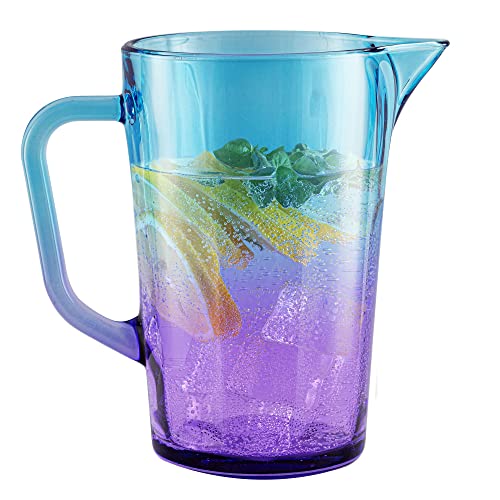 TREND FOR HOME Carafe Eau 1l Pichet en Verre à Jus avec Anse Cruche en Verre pour Boissons 1 Litre Carafe Verre Carafe d'Eau Pichet Lait Vase à Fleurs 19 cm...