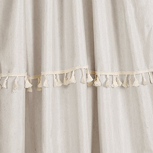 Lush Décor Ivy Tassel Window Curtain Panel Pair, 84 X 40 In, Neutral #TOP1