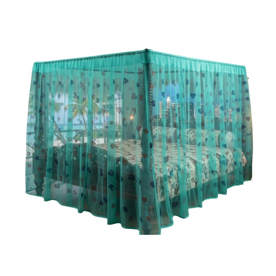Mosquito Net - Queen Size Premium Polyester Machardani (6ft x 7ft) | Double Zipper Entry | Washable & Durable Net for Peaceful Sleep-image-18