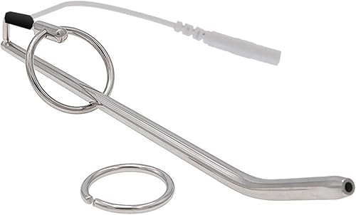 Miniatura 26 de Masturbación masculina Metal choque eléctrico enchufe uretral anillo estirable del pene conjunto de choque eléctrico