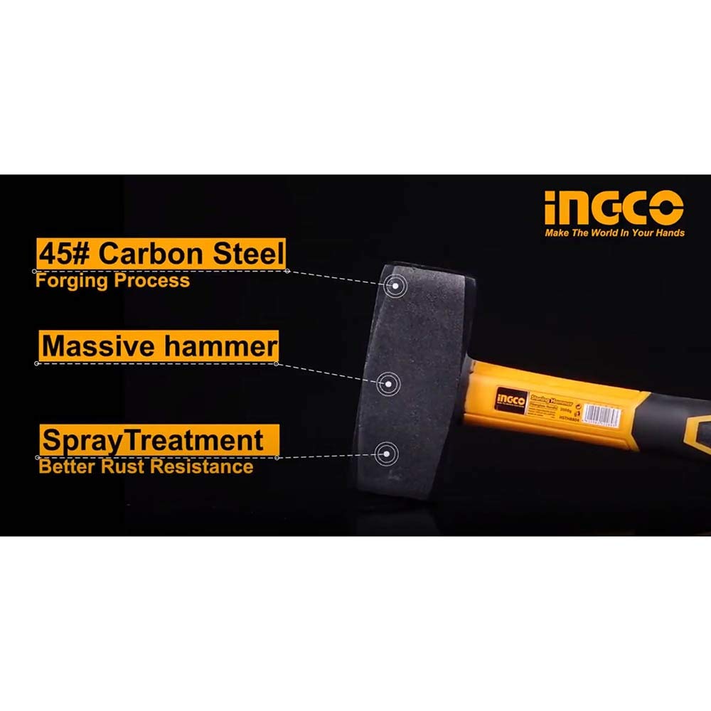 HSTH8804 - INGCO MAZZETTA DA 2KG CON MANICO IN FIBRA -