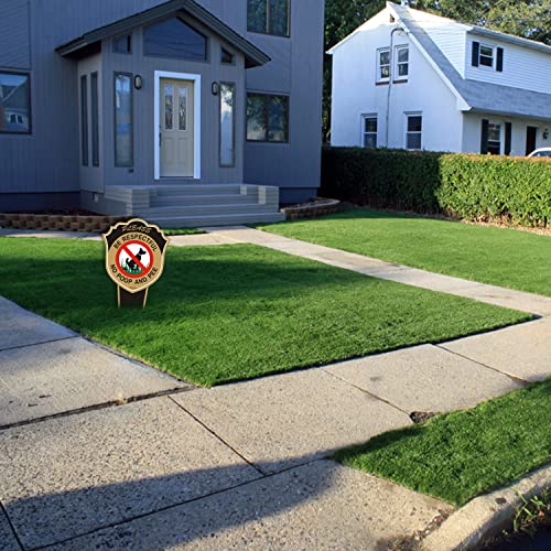 No Peeing No Pooping Dog Sign Double Sided Metal No Dog Poop Sign For Yard With Stake 12"X6" Please Be Respectful Stop Dogs From Pooping Peeing On Your Lawn Yard Sign Protect Your Property 2 Pack #TOP5