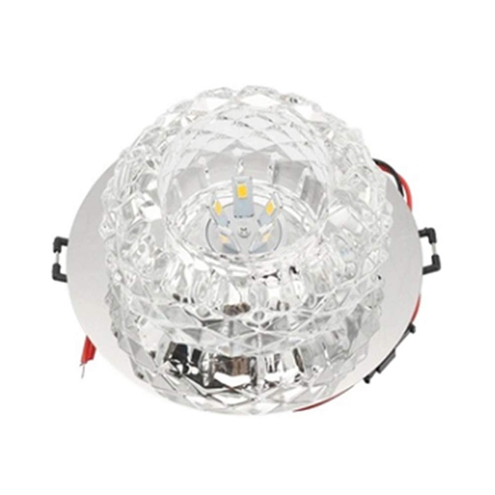 Modern 5W LED Crystal Ceiling Light Dimmable Chandelier for Bedroom Hallway Foyer, Warm White/White Light