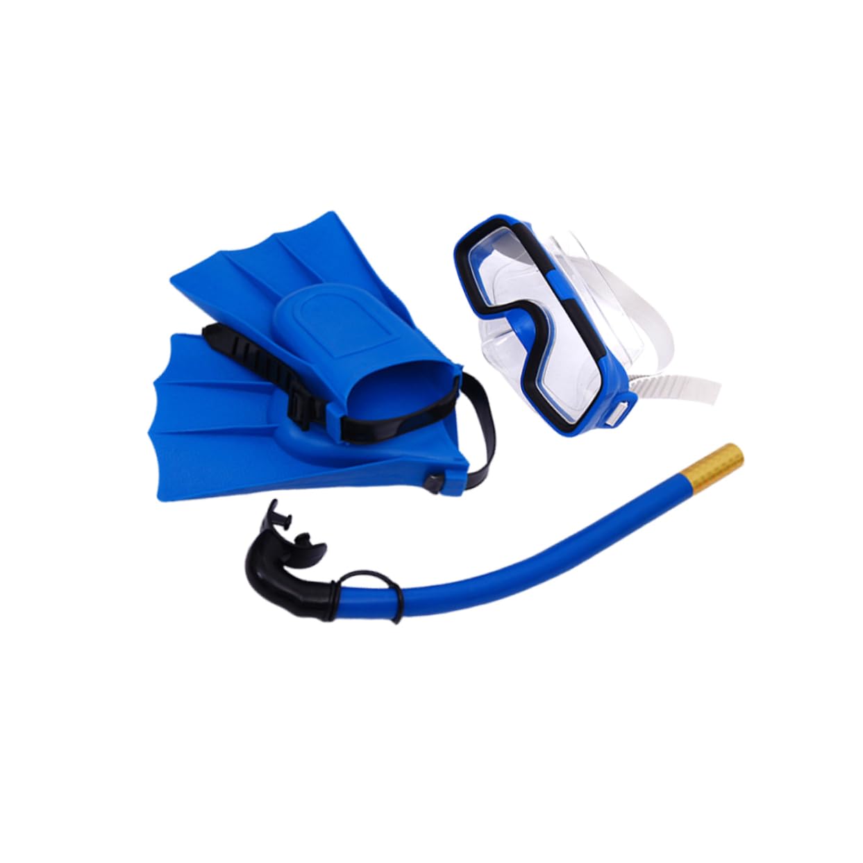 Mikikit Snorkeling Fins Set for Boys and Girls Diving Mask Goggles Snorkel Flippers Diving Accessories (Flippers Size 30-35)