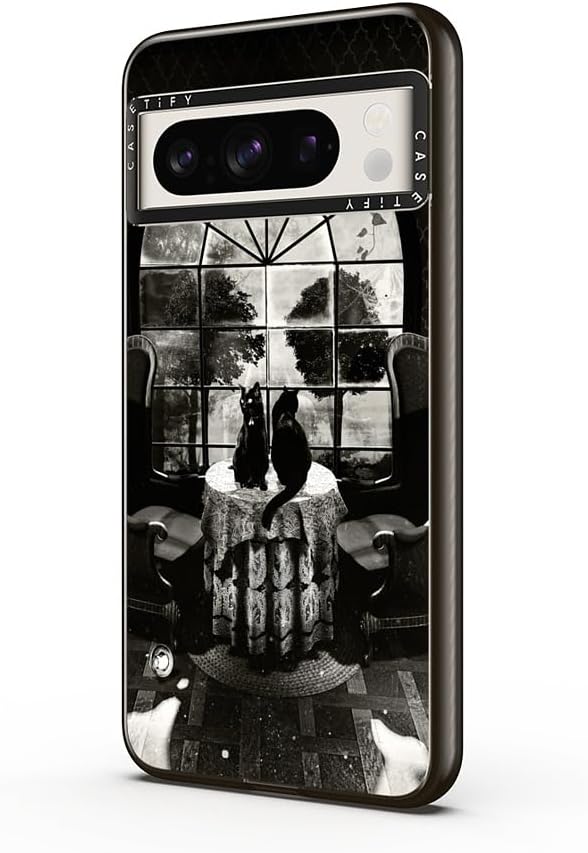 CASETiFY Impact Case for Google Pixel 8 Pro - Room Skull- Clear Black