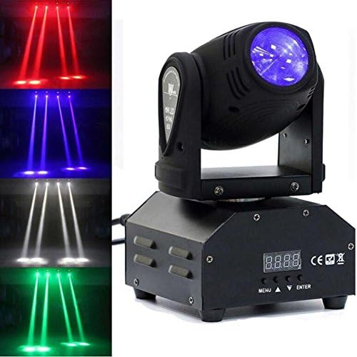10W LED Head Moving Light Rotating Moving Head DMX512 Sound Activated Master-slave Auto Running 11/13 Channels RGBW Color Changing Beam Light for Disco Club Party Lifego