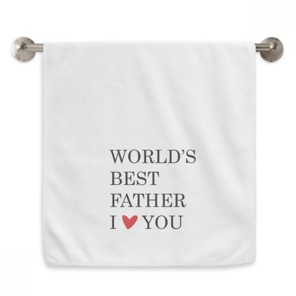 Serviette moelleuse blanche Love You Meilleur Papa citation diadème