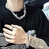 Liitata 2 Pcs Barbed Wire Necklace and Bracelet Set Gothic Thorn Choker Brambles Necklace Punk Hip Hop Rock Jewelry Chain for Men Woman Boys Girls - Silver #1
