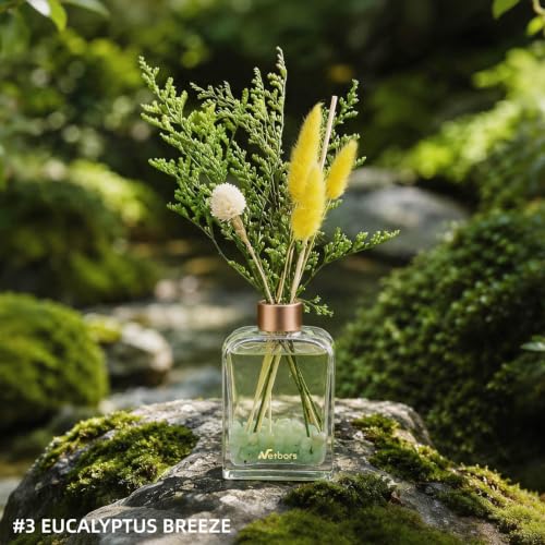 Set Reed Diffuser Aromaterapia 6 oz con Flores y Cristales miniatura 2