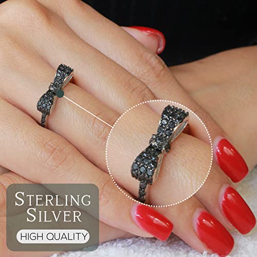 CloseoutWarehouse Cubic Zirconia Ribbon Bow Ring Sterling Silver (Comes in Colors)2