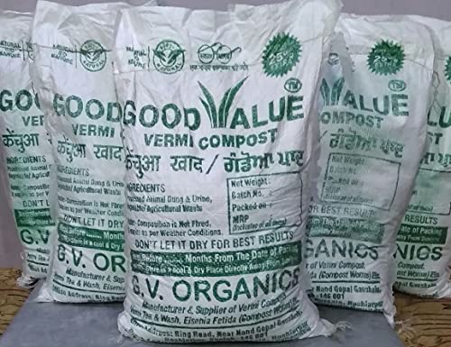 GOOD VALUE Vermicompost 5 Kg (4 Kg + 1 Kg (25% Extra)) 'Natural Bio Manure' Balanced & Exceptionally Rich In Nutrients For Any Type Of Plants, Trees And Crops., Granules 6 51BNcbBEgeL