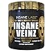 Insane Labz Insane Veinz Gold, Nitric Oxide Non Stimulant pre Workout Powder, Loaded with Hydromax, Nitrosigine, Increases Vascularity and Blood Flow, 30 Srvgs, Fruit Punch