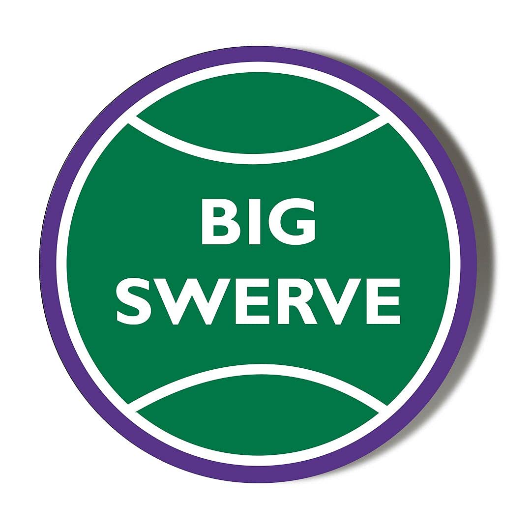 Gift Insanity Multi Tennis Ball - Big Swerve 10 X 56Mm Vinyl Stickers Pack Of 10