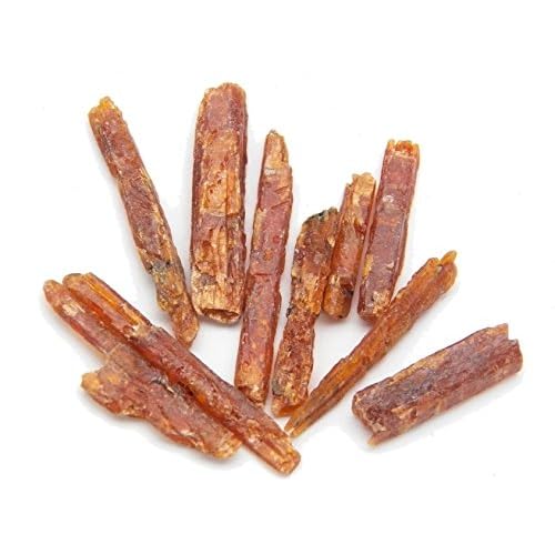 Fundamental Rockhoundโข Products: 10 Grams Orange Kyanite Rough Crystal Stone AA Quality Crystal from Tanzania (10 Grams Small)