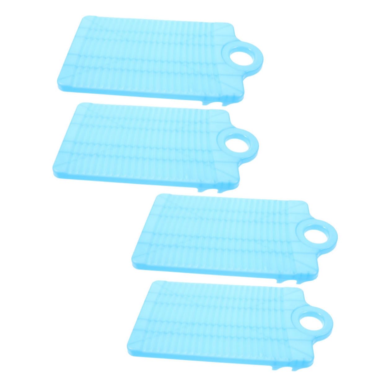 4 Stück-pack Kleiner Waschbrett aus Kunststoff für Handwäsche Blau | 12, 2 X 6, 2 Zoll, Rutschfestes Hänge Design, Kompakte Form für Camping und Outdoor Abenteuer