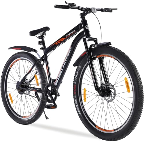 Urban Terrain Steel Cycle/Bicycle 29 inch Single Speed Bike with Front Suspension & Dual Disc Brake Cycle for Men Mountain Bike UT5001S29 | Ideal for 15+ Years, Unisex, Frame Size : 18 inch (Black) (B0CHYLMH4M) Amazon Price History, Amazon Price Tracker