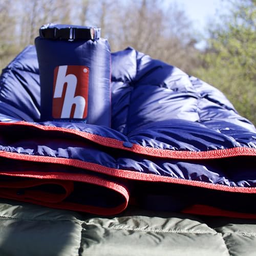Image of Horizon Hound Puffy Down Camping Blanket - Outdoor Travel Quilt, Blue | Insulated, Lightweight & Warm Gear for Sleep, Camping, Stadium, Hiking & Festivals | Water Resistant, Packable & Compact