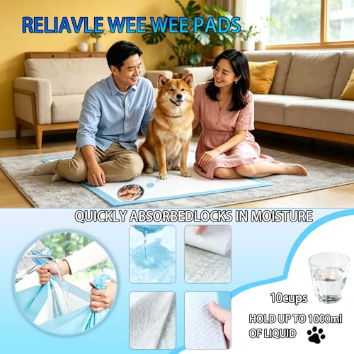 Image of XXXXL Puppy Pee Pads for Dogs 36 inchx47 inch 50 Count, Extra Large Dog Pee Pads, Leak-Proof & Super Absorbent Dog Pee Pads, Thicken Disposable Potty Pads Puppy Training Pads for Cats Rabbits