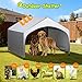 4'x 4'x 3.3' Dog Shade Shelter, Outdoor Dog Tent Dog House Canopy with Rain Curtain Waterproof, Sun Protection with Ground Stakes for Pet Medium Large Dogs, Cats, Pigs, Chicken, Goose