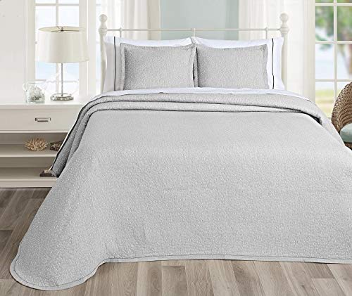 NORA HOME Colcha Verano de Pique Gris Cama 150 Reversible. Cubrecama Bouti Capa de Entretiempo - Van Gogh II