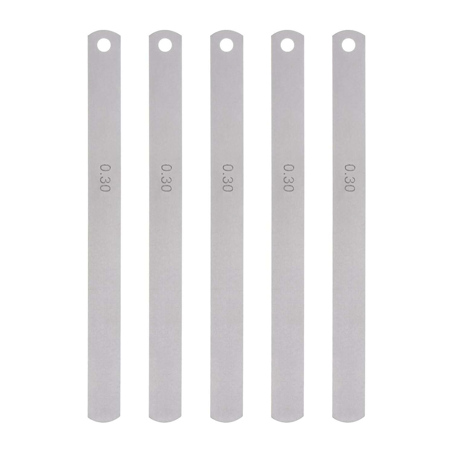 HARFINGTON 5pcs Mn Steel Feeler Gauge 0.75mm Thickness 150mm Length Metric Filler Thickness Gage Gap Measuring Tool Single Blade