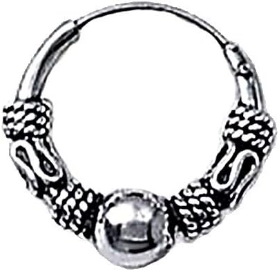NKlaus 925 Silver Single Earring Celtic CREOLE Gothic Celtic Bali SINGLE 12mm 5038