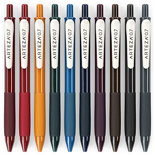 Arteza Gel Pens, Set Of 60 Individual Colors, 0.8-1.0 Mm Tips Colored Gel Pens, Pack Of 10, Unique Vintage Colors, Fine 0.7 Mm Tip, Art Supplies For Journaling, Doodling, Drawing #TOP6