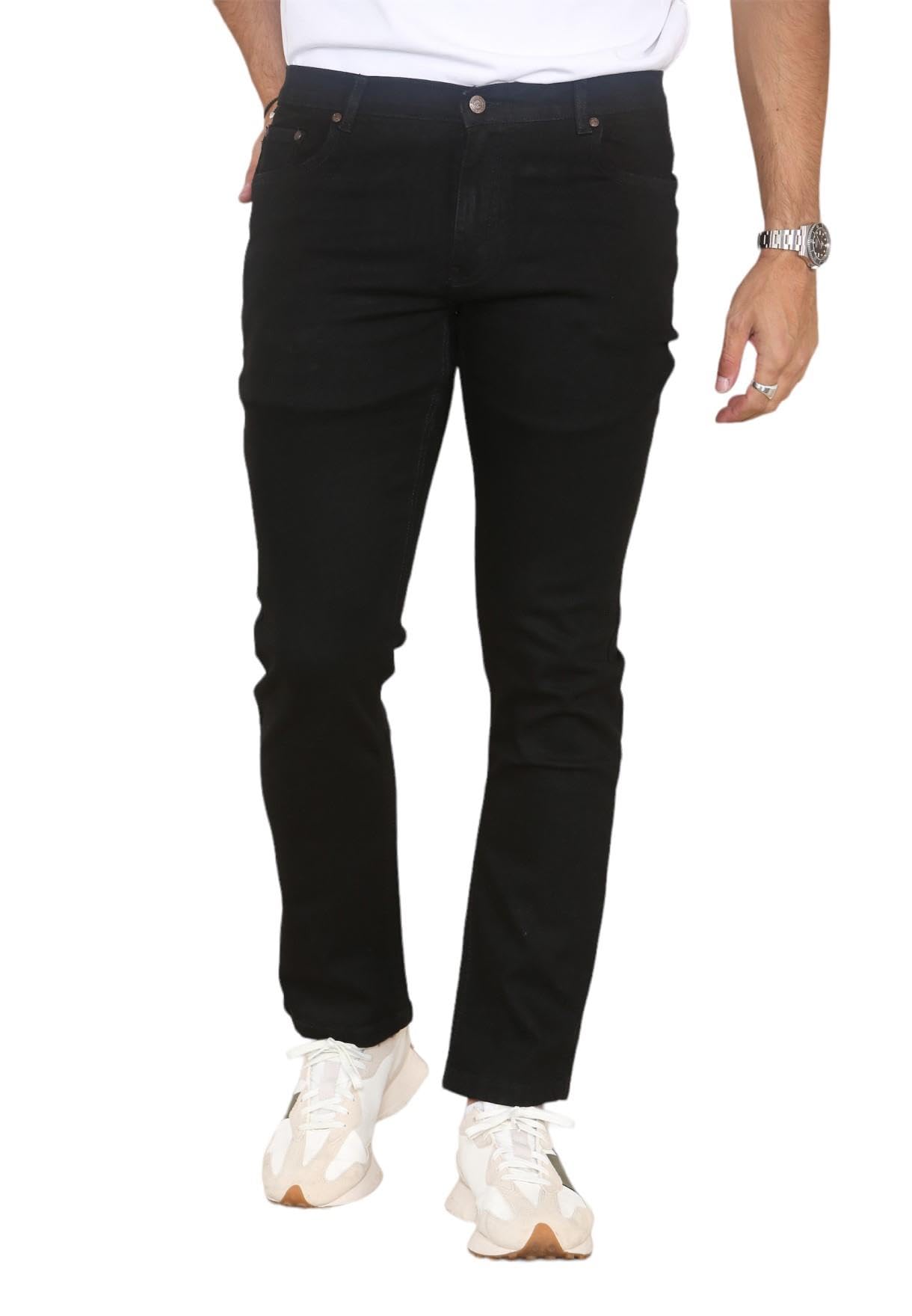 Myt Men's Black Straight Leg Regular Fit Hyper Stretch Jeans: /40W X 32L