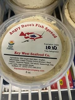 Angry Dave's Smoked Fish Spread Dip Key west Seafood Co 1 LB