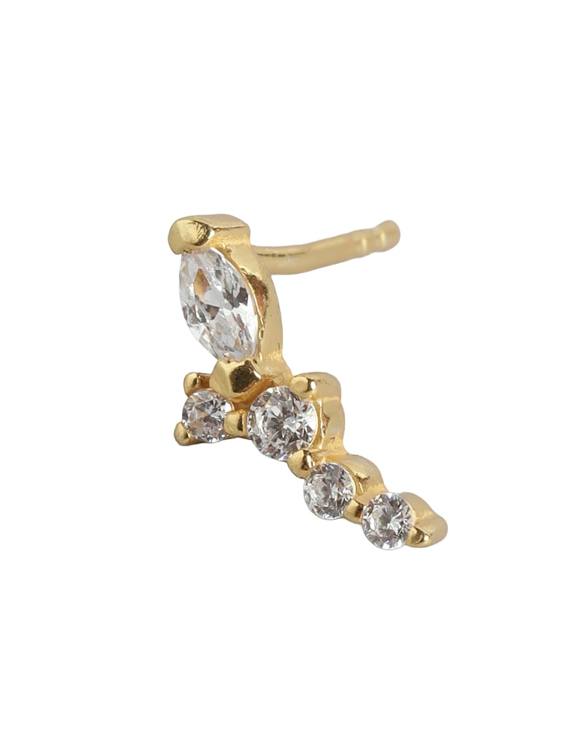 925 Sterling Silver 18kt Gold Plated CZ Petite Stud Earring - Review, Price and Buying Guide